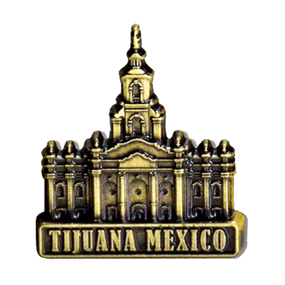 Tijuana Mexico Temple Pin Gold