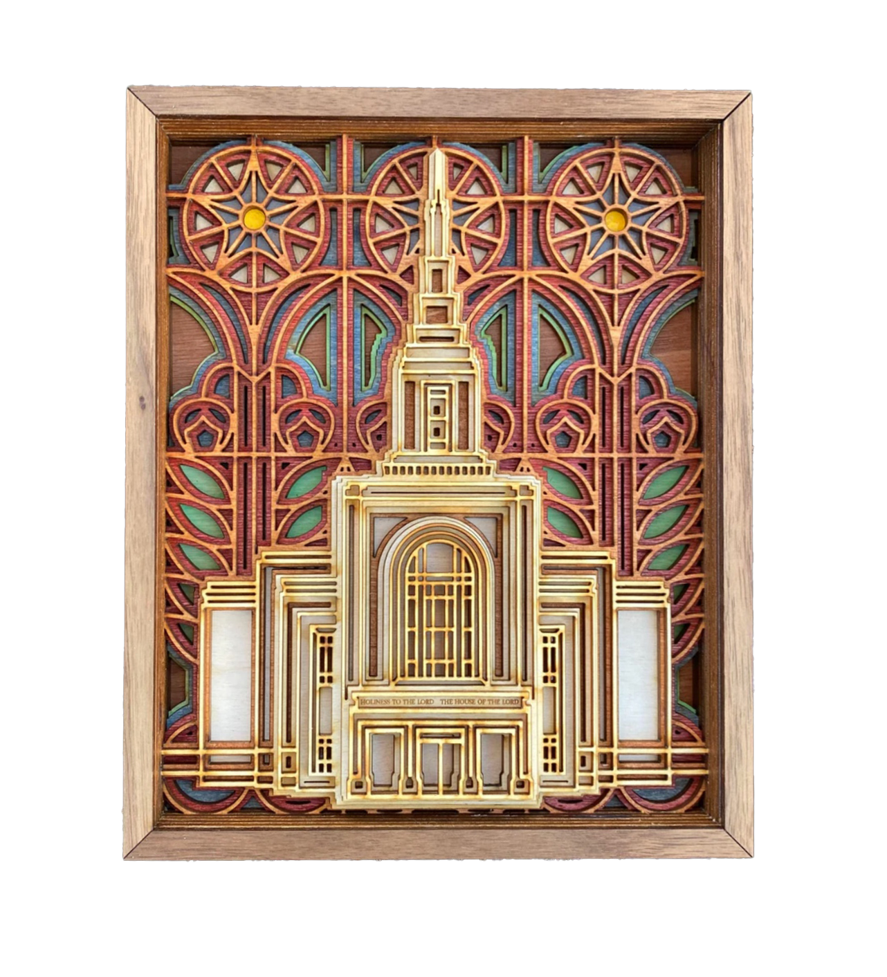 Burley Idaho Temple Layered Wood Plaque