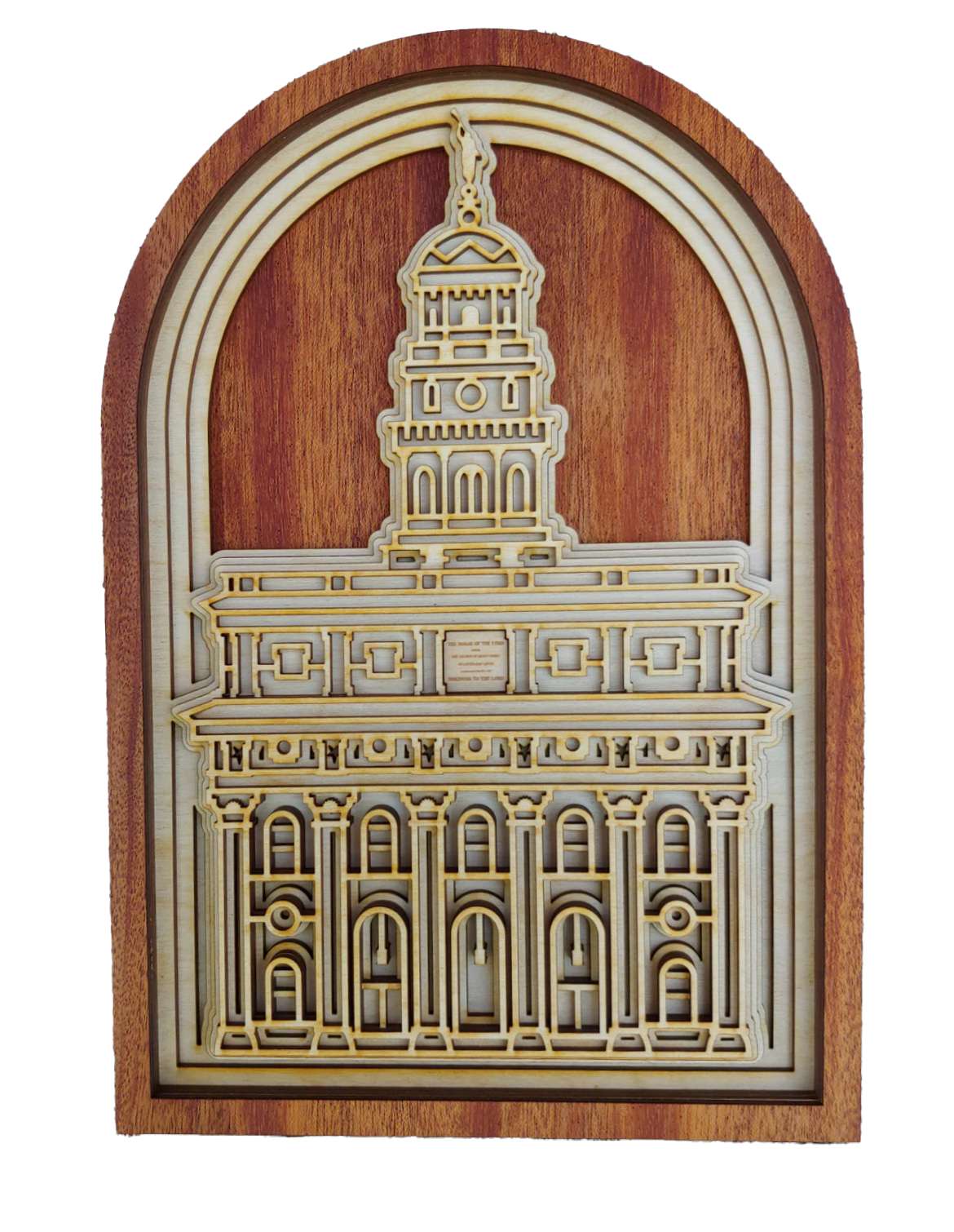 Nauvoo Temple Layered Wood Plaque