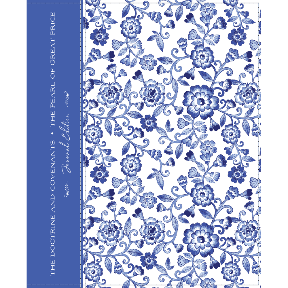 The Doctrine and Covenants and Pearl of Great Price, Journal Edition, Blue Floral (No Index), , large image number 0