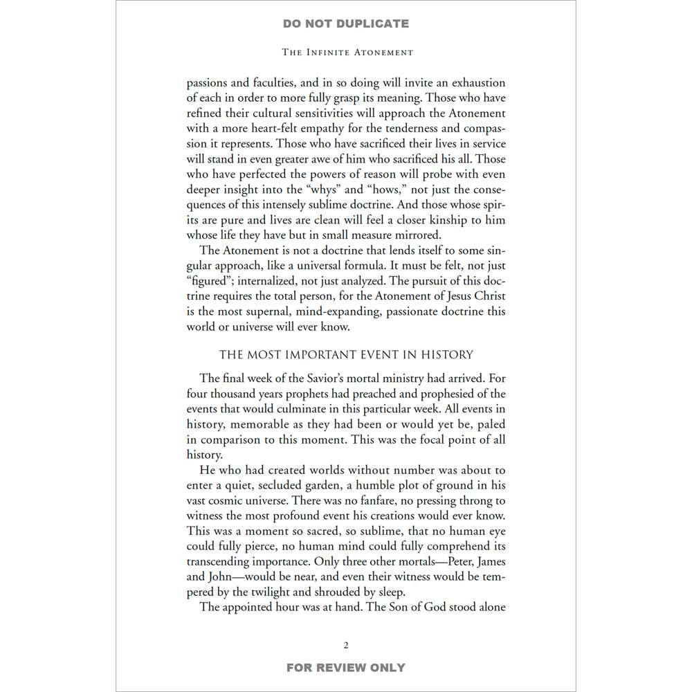 The Infinite Atonement 6