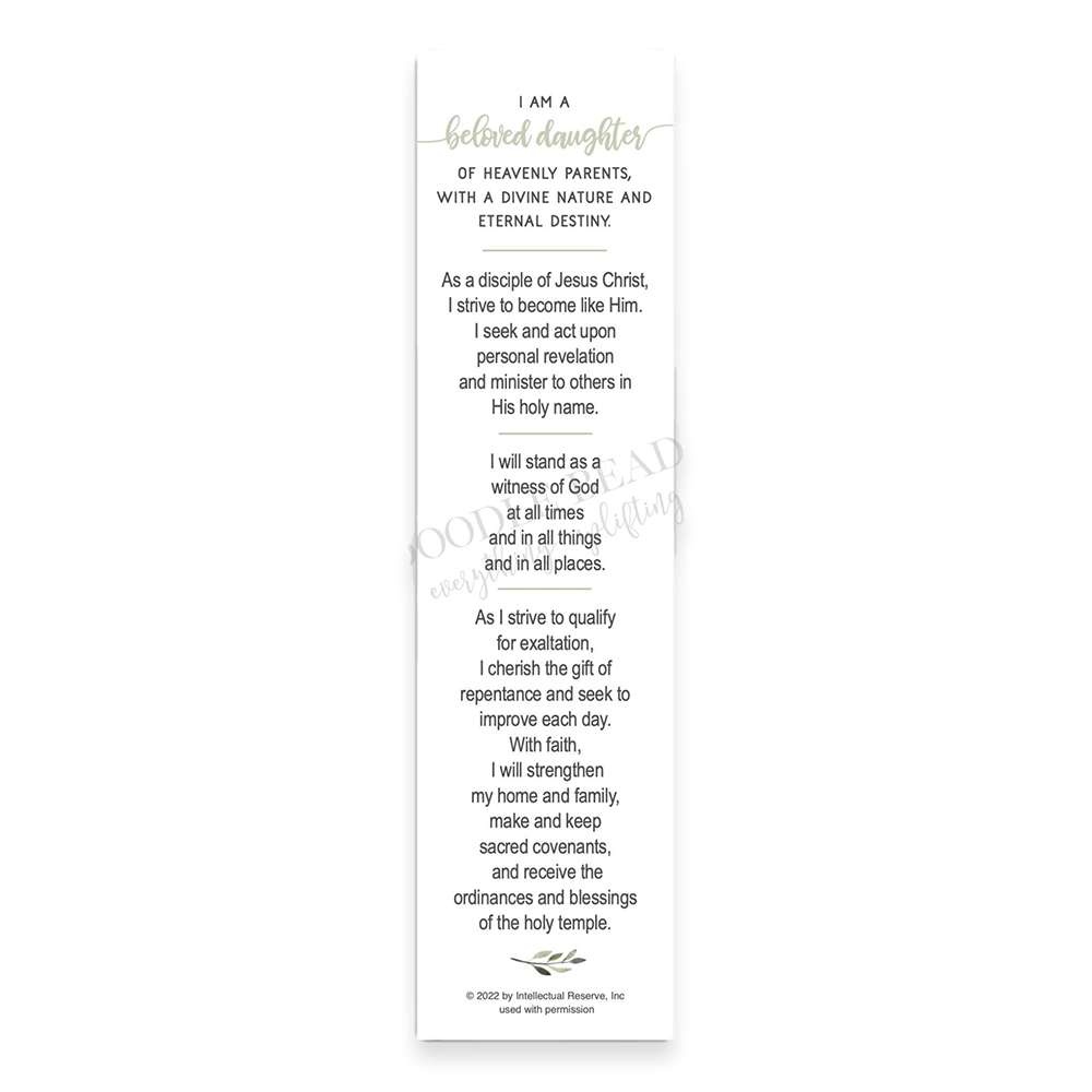 Young Women Theme Bookmark