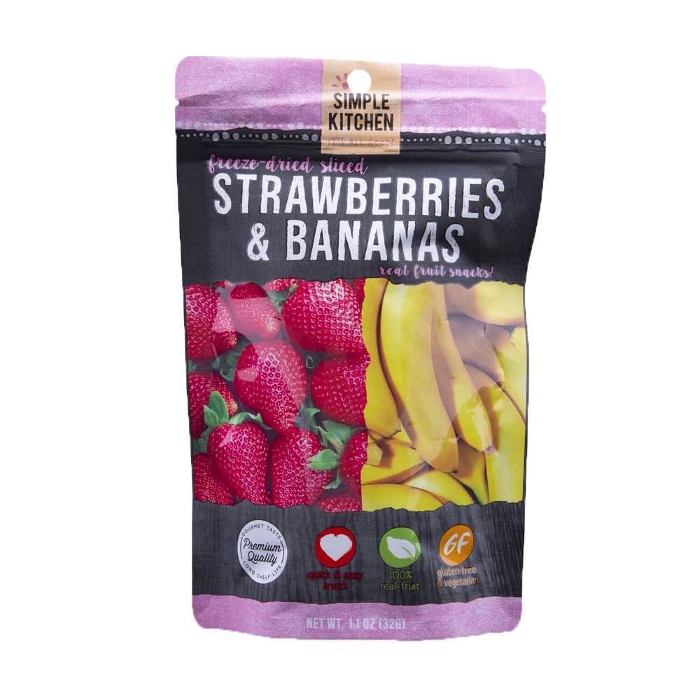 Freeze-Dried Strawberries and Bananas Pouch, , large image number 0