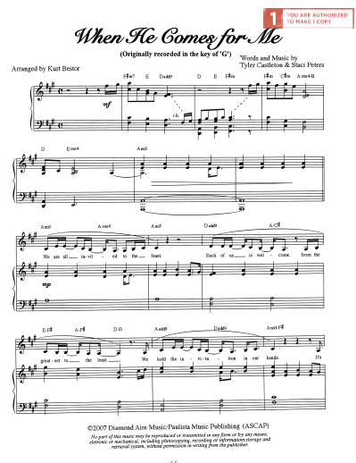 When He Comes for Me