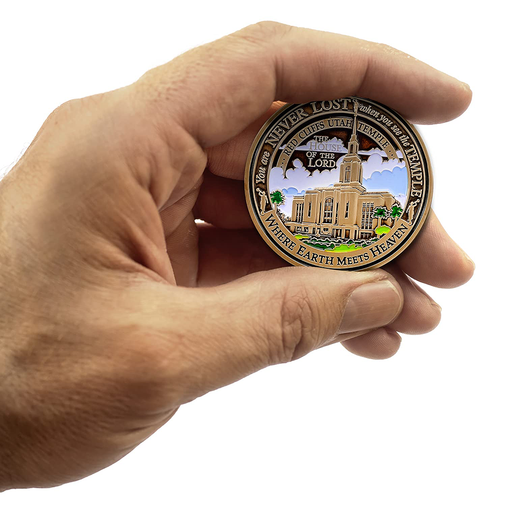 Red Cliffs Utah Temple Medallion Coin, , large image number 5