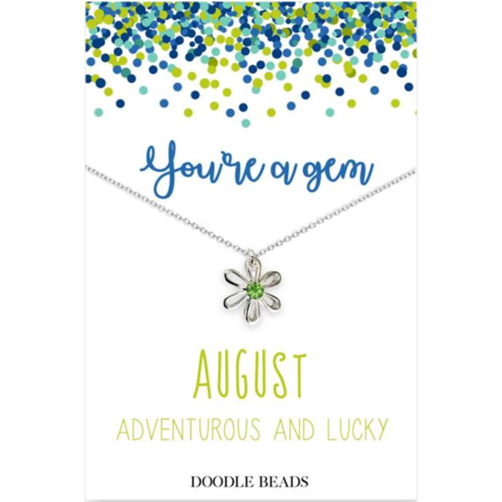 Flower Birthstone Necklace, , large image number 8
