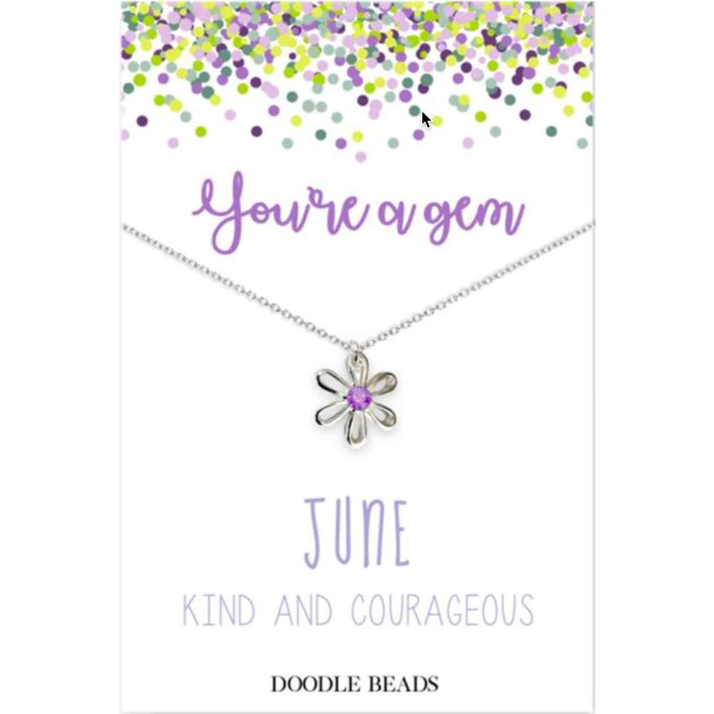 Flower Birthstone Necklace, , large image number 6