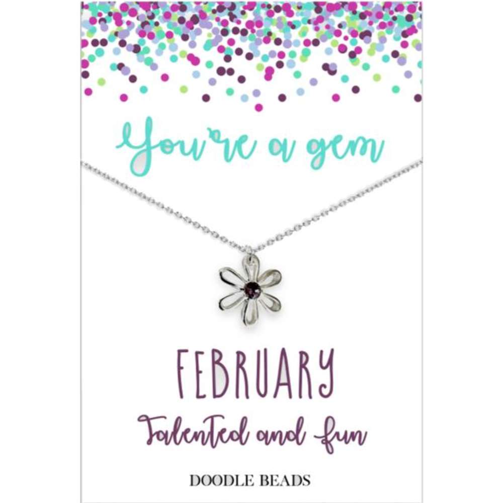 Flower Birthstone Necklace, , large image number 2