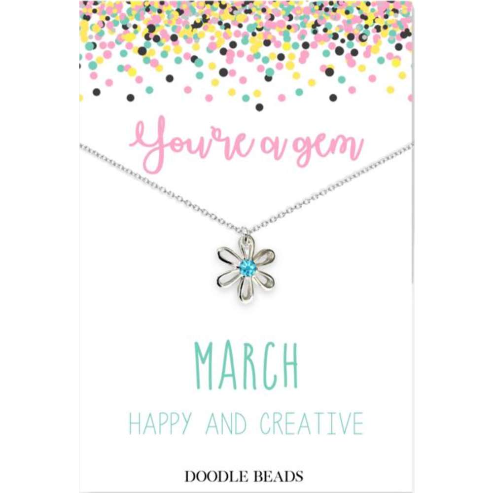 Flower Birthstone Necklace, , large image number 3