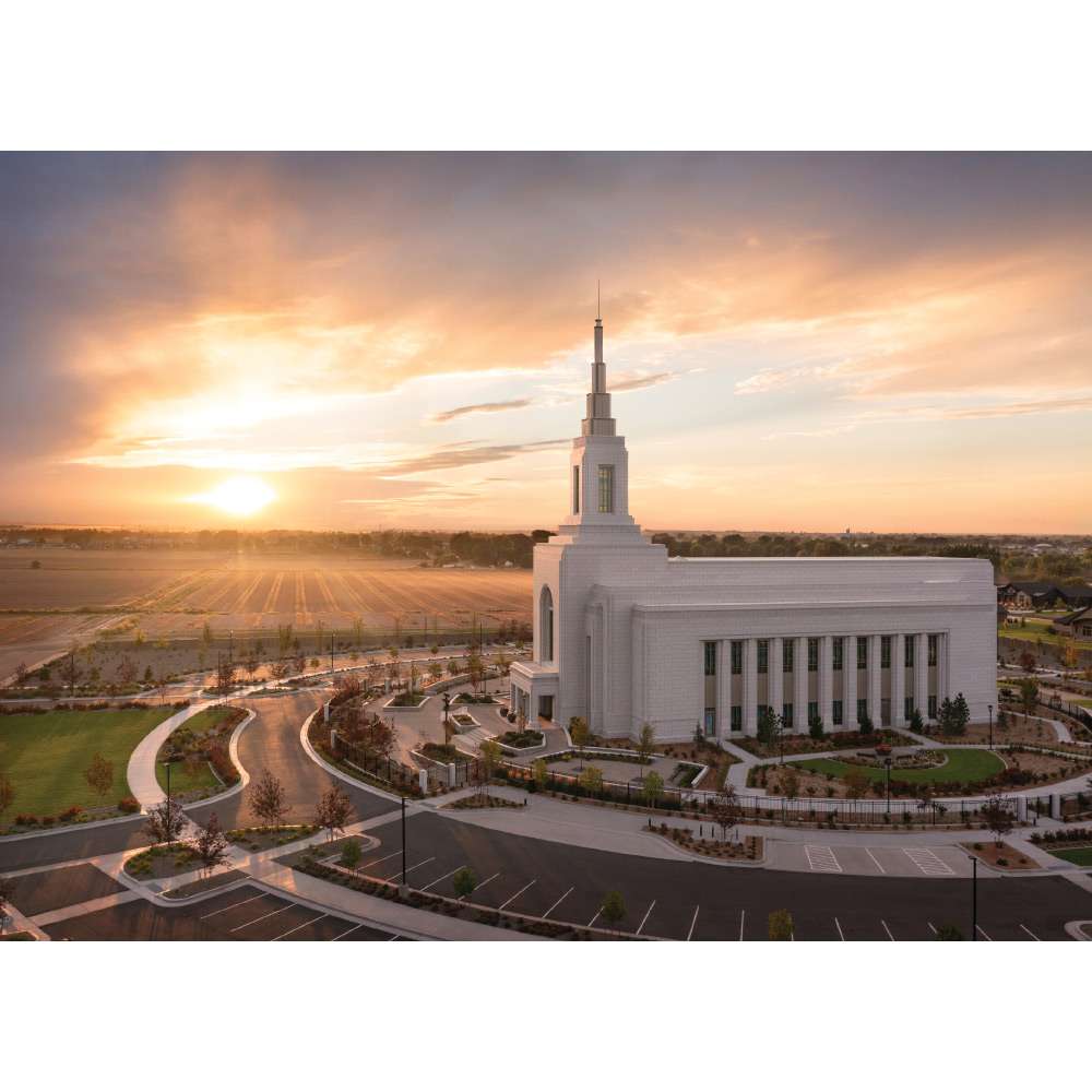 Burley Idaho Temple - Heavenly Sunset Print