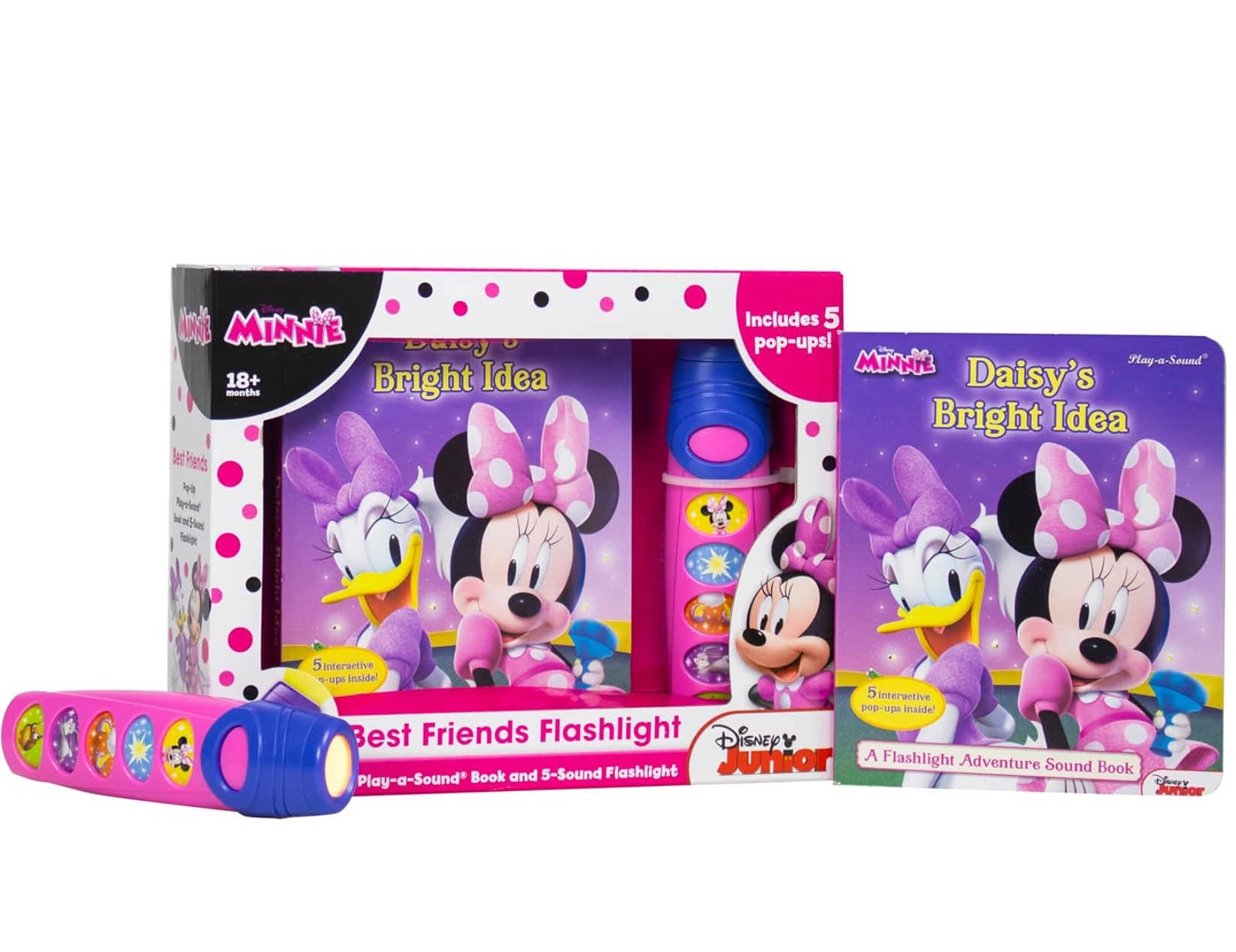 Minnie Mouse Book and Flashlight Set, , large
