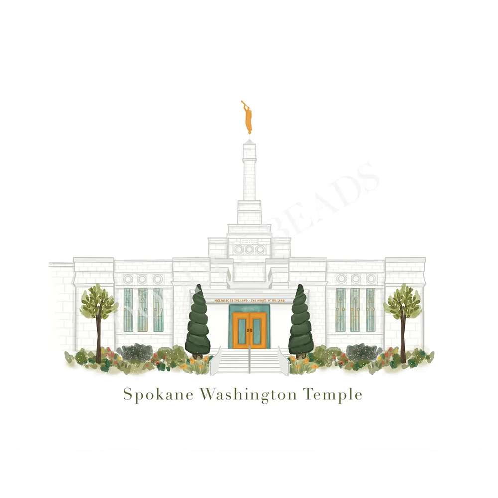 Spokane Washington Temple 8x10 Print