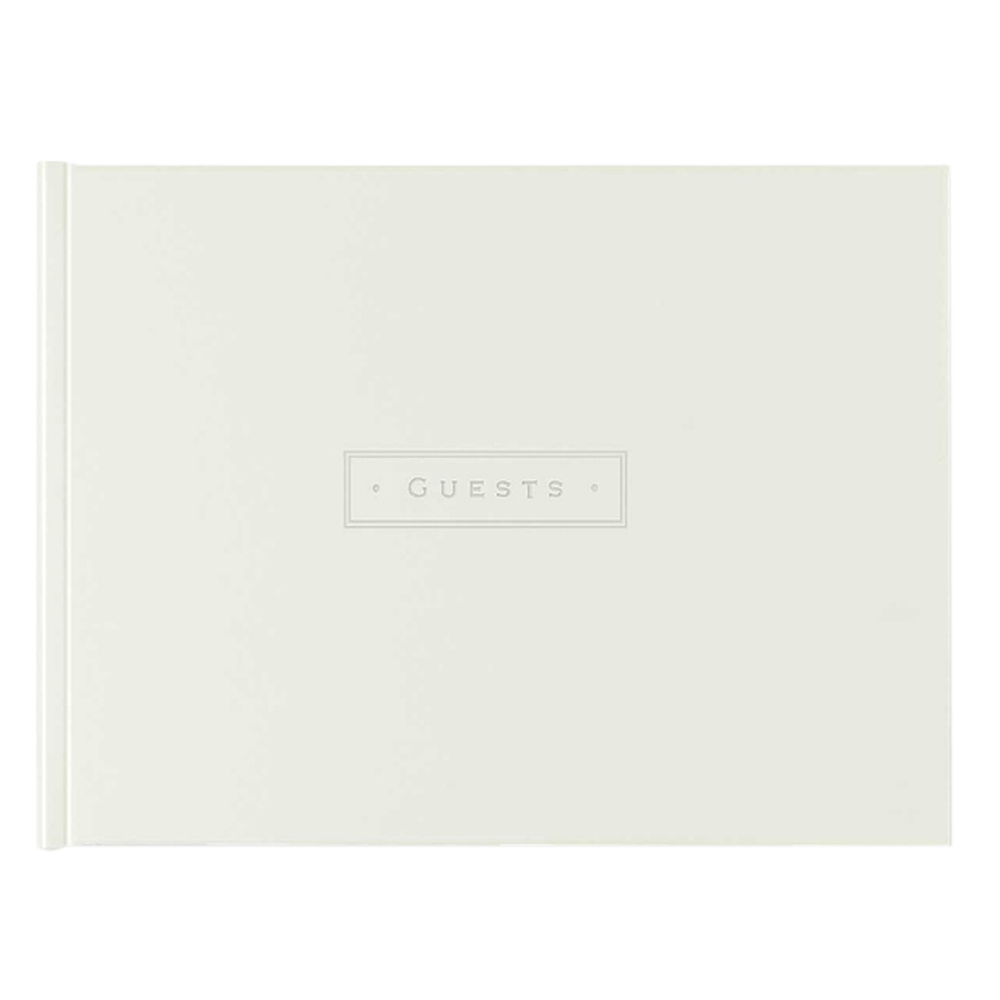 White Leather Guest Book