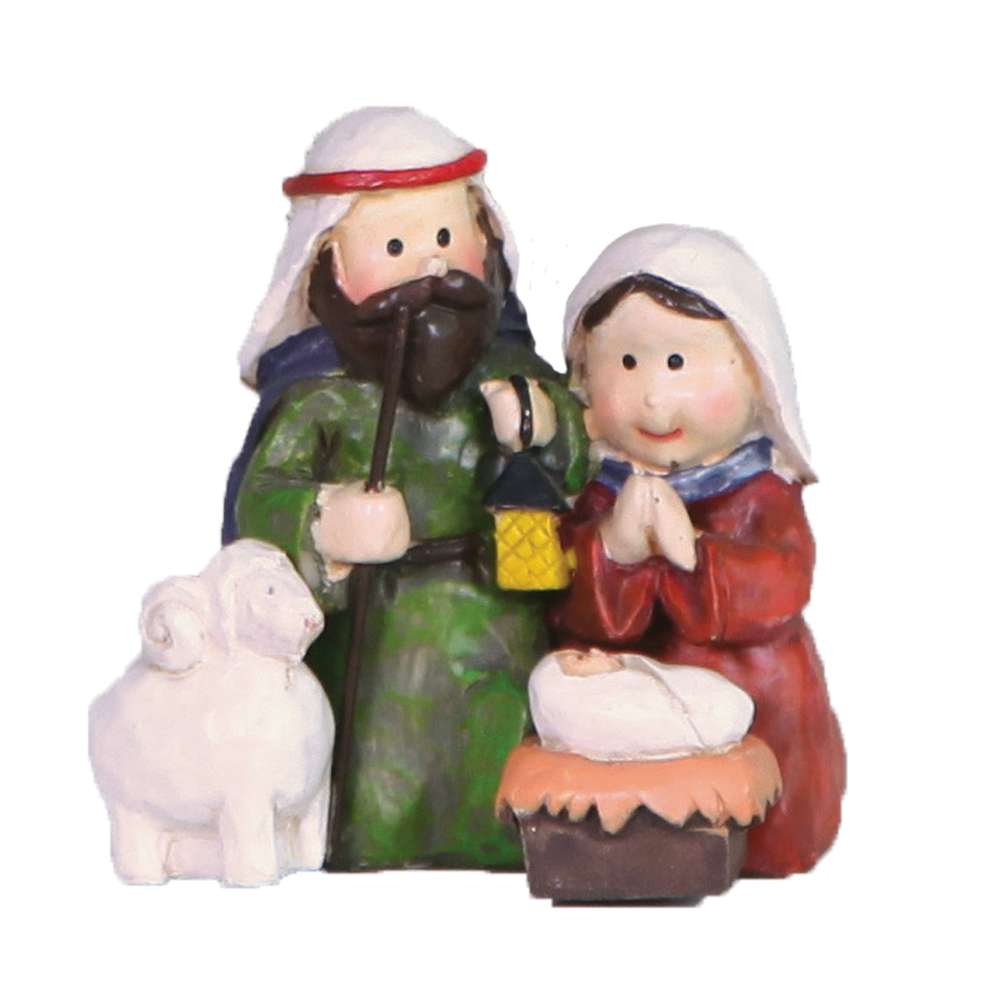 Mini Holy Family Sheep Resin Nativity, , large image number 0