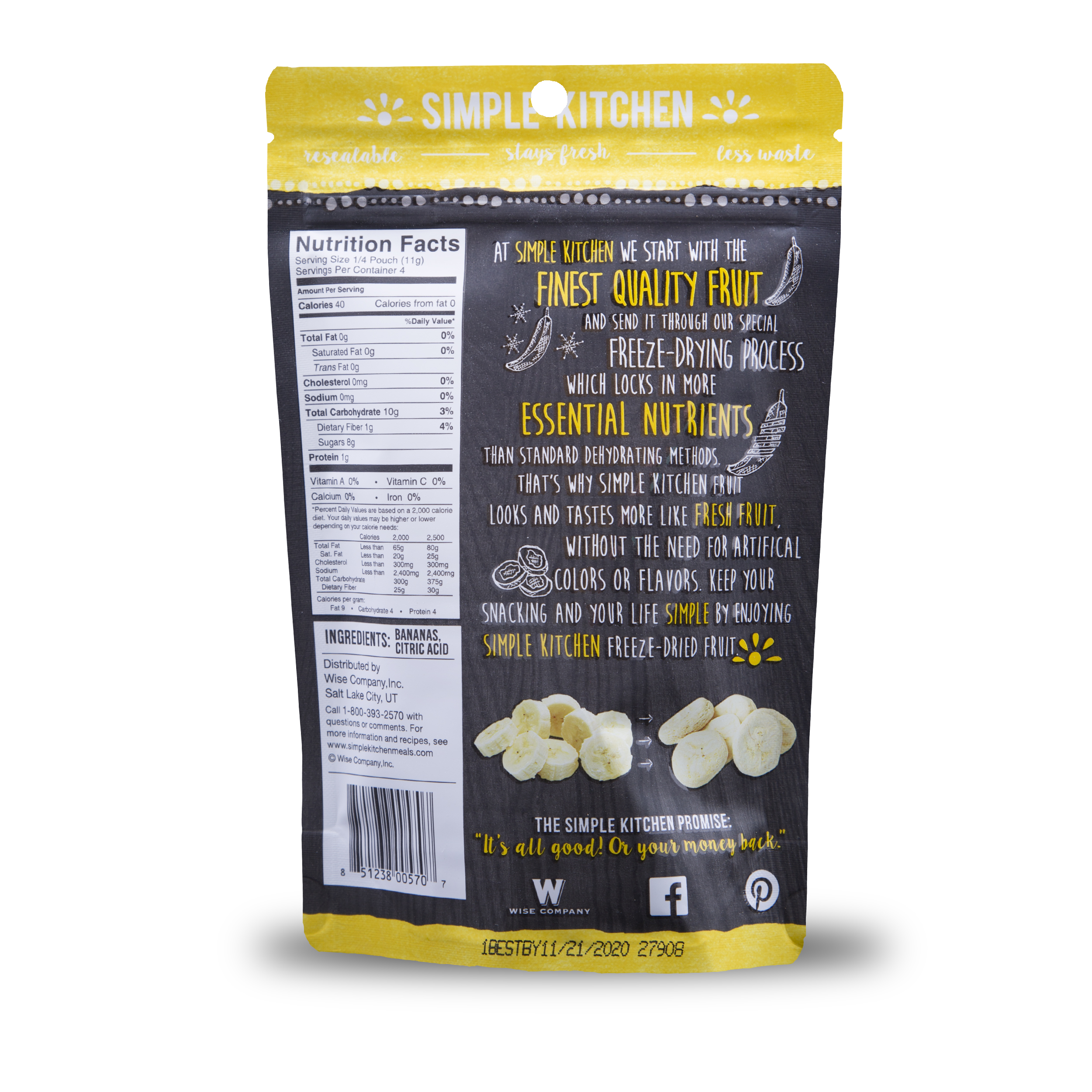 Freeze-Dried Bananas Pouch, , large image number 2