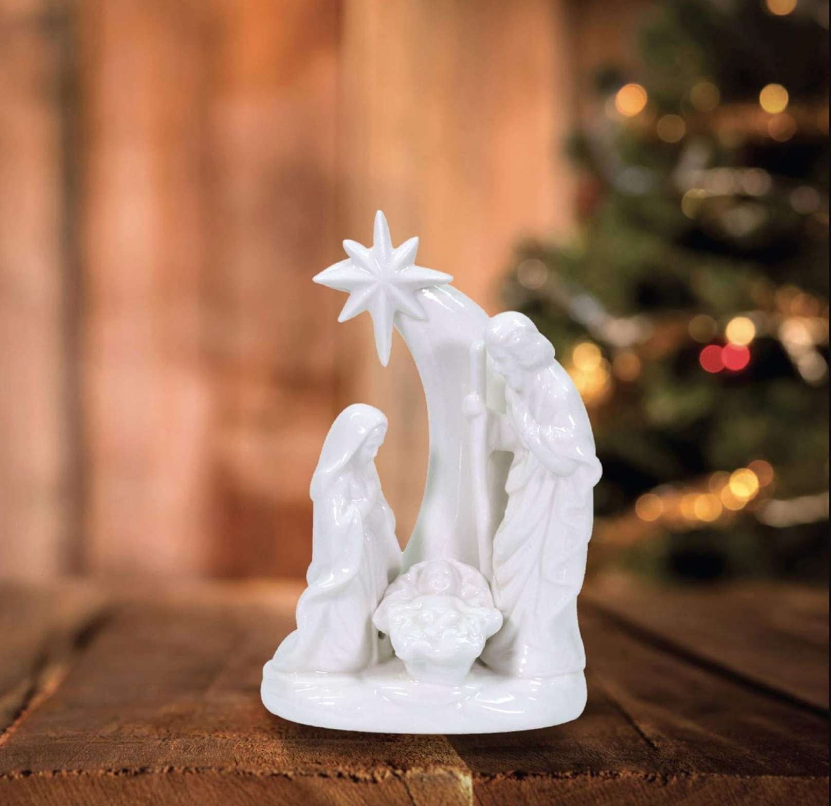 Silent Night Porcelain Nativity Figurine, , large image number 2