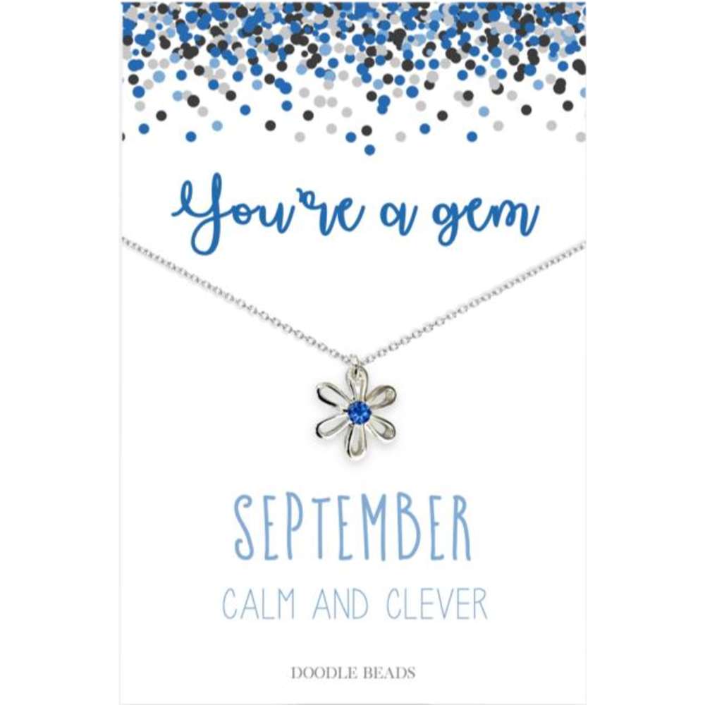 Flower Birthstone Necklace, , large image number 9
