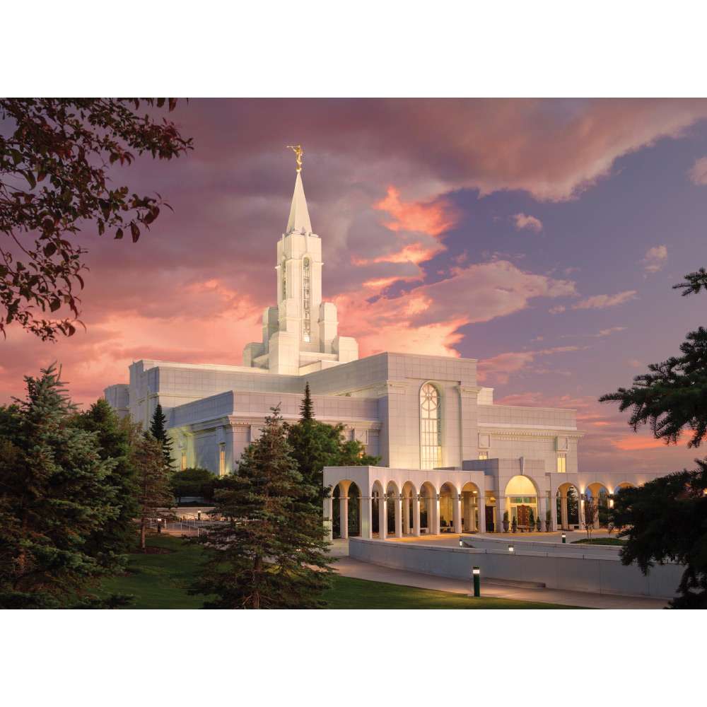 Bountiful Utah Temple - Pastel Sunset Print, , large image number 0