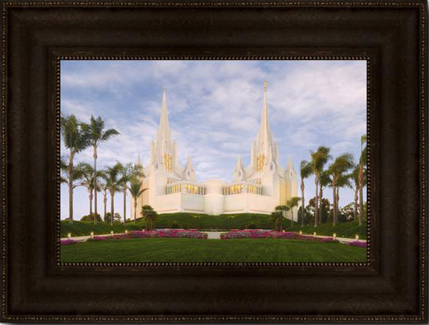 San Diego Temple (19x25 Framed Giclee Canvas)