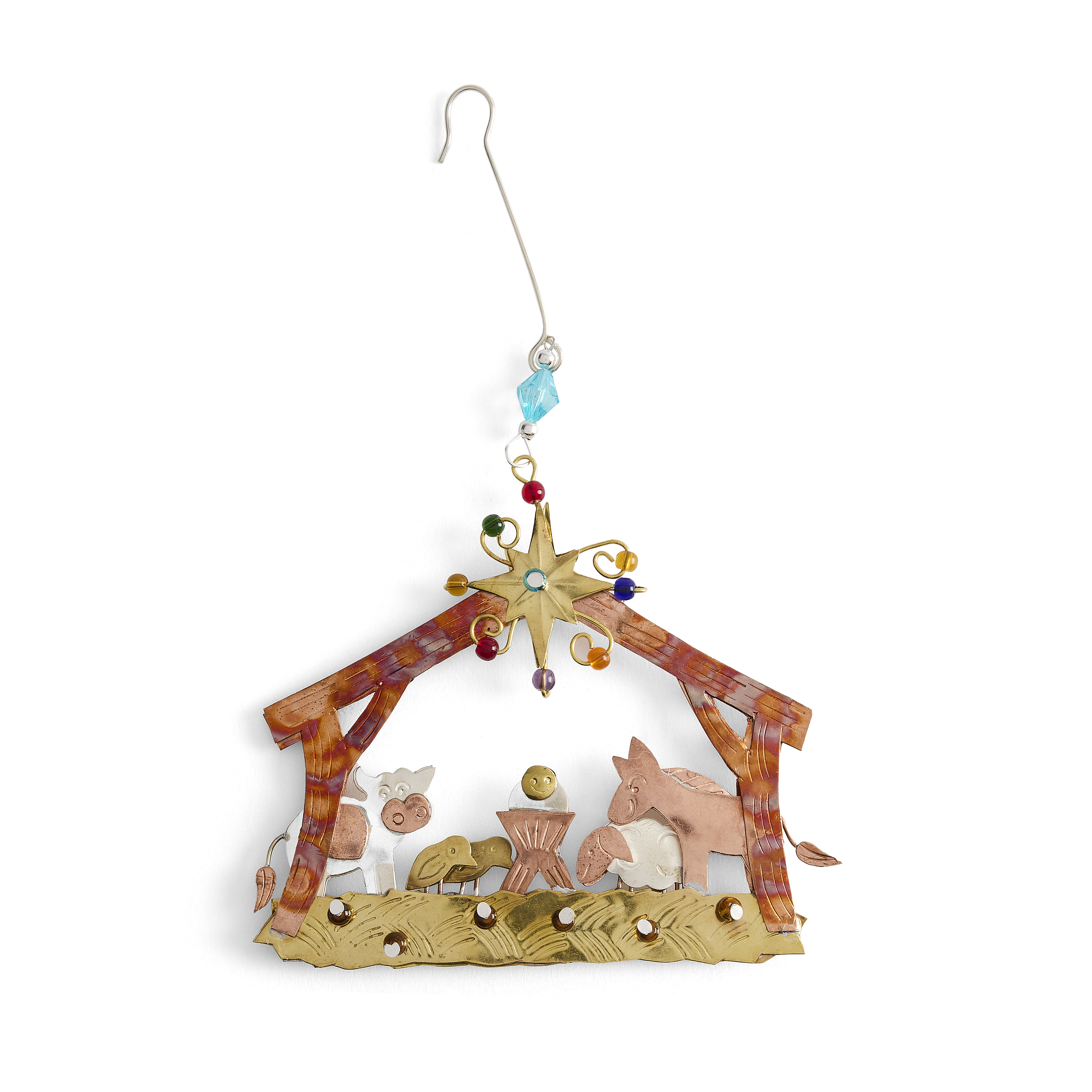 Farm Animal Manger Ornament