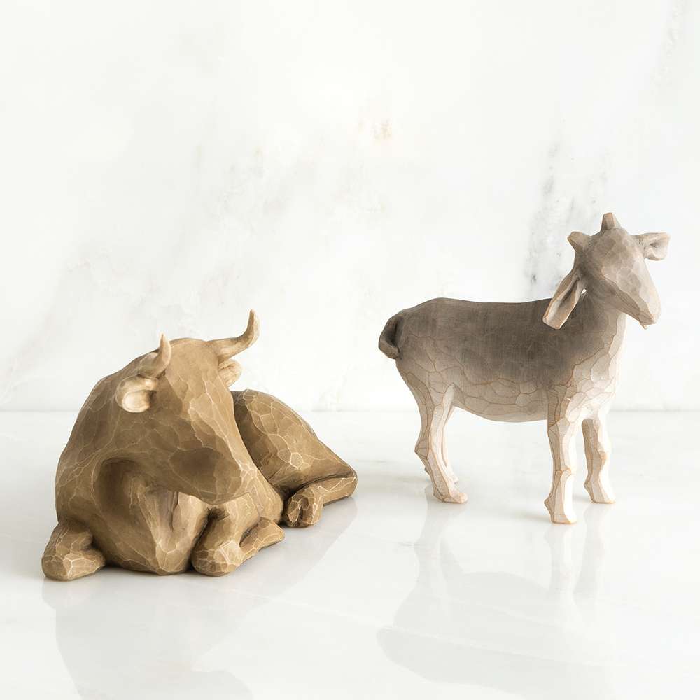 Willow Tree Ox and Goat Nativity Figurines, , large