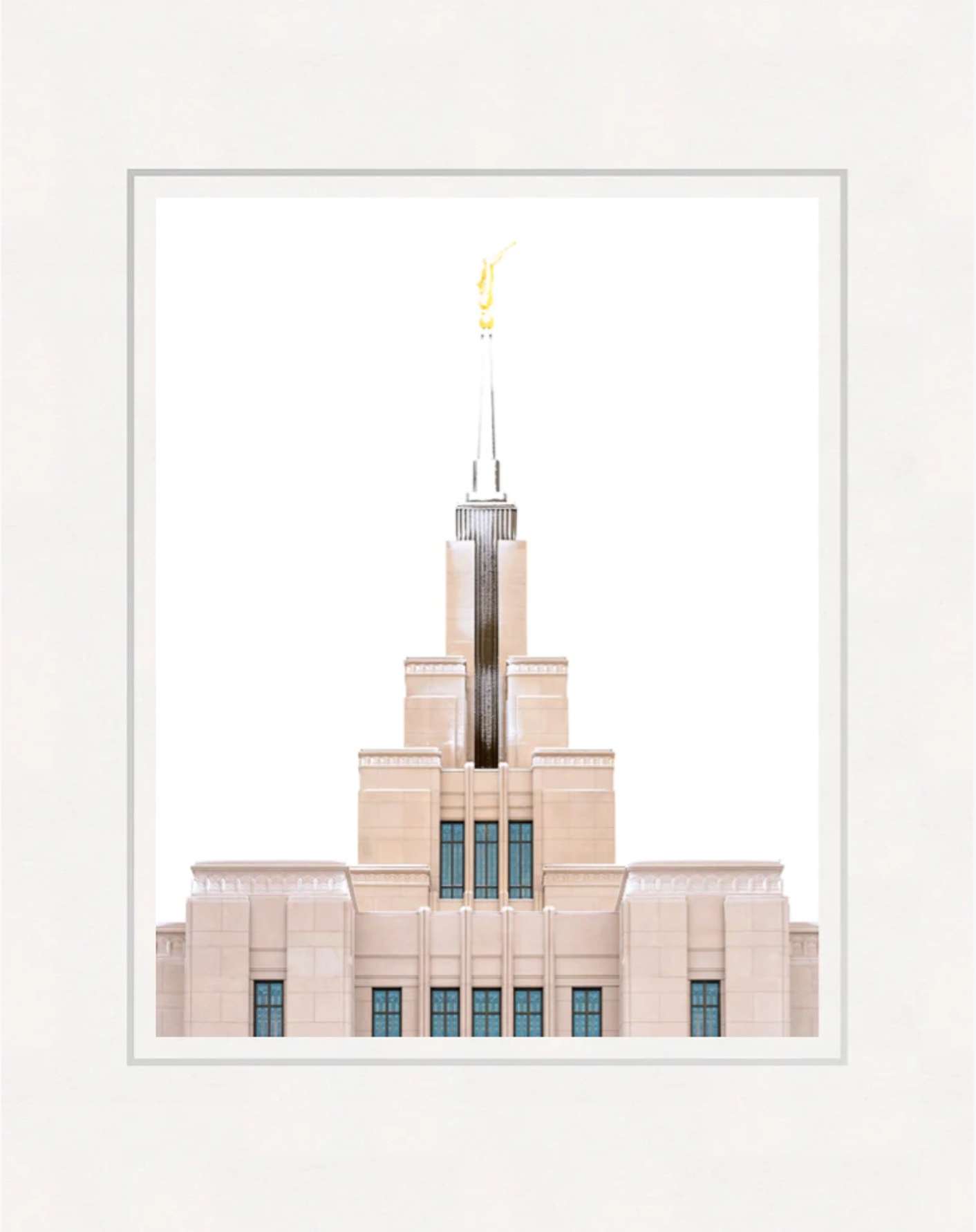 Saratoga Springs Temple, Promised Blessings Matted Print