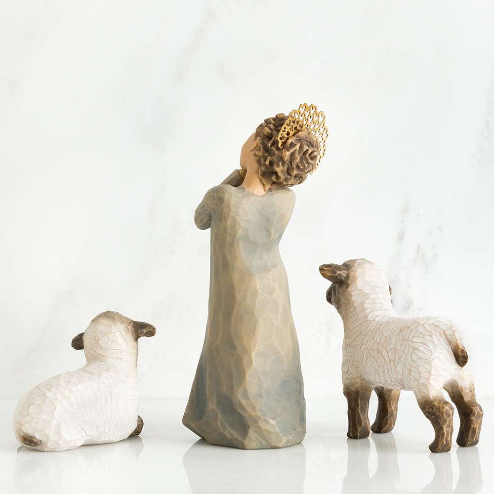 Willow Tree Little Shepherdess Resin Nativity Figurines, , large
