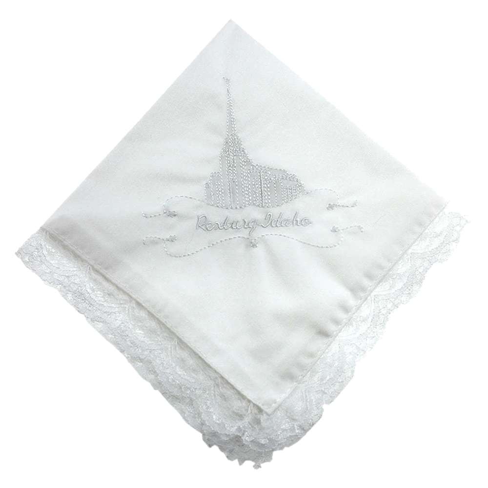 Rexburg Temple Handkerchief - Lace, , large image number 0