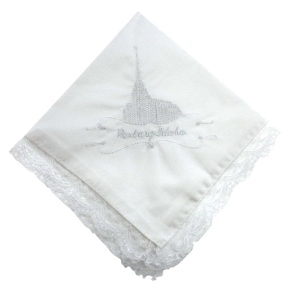 Rexburg Temple Handkerchief - Lace