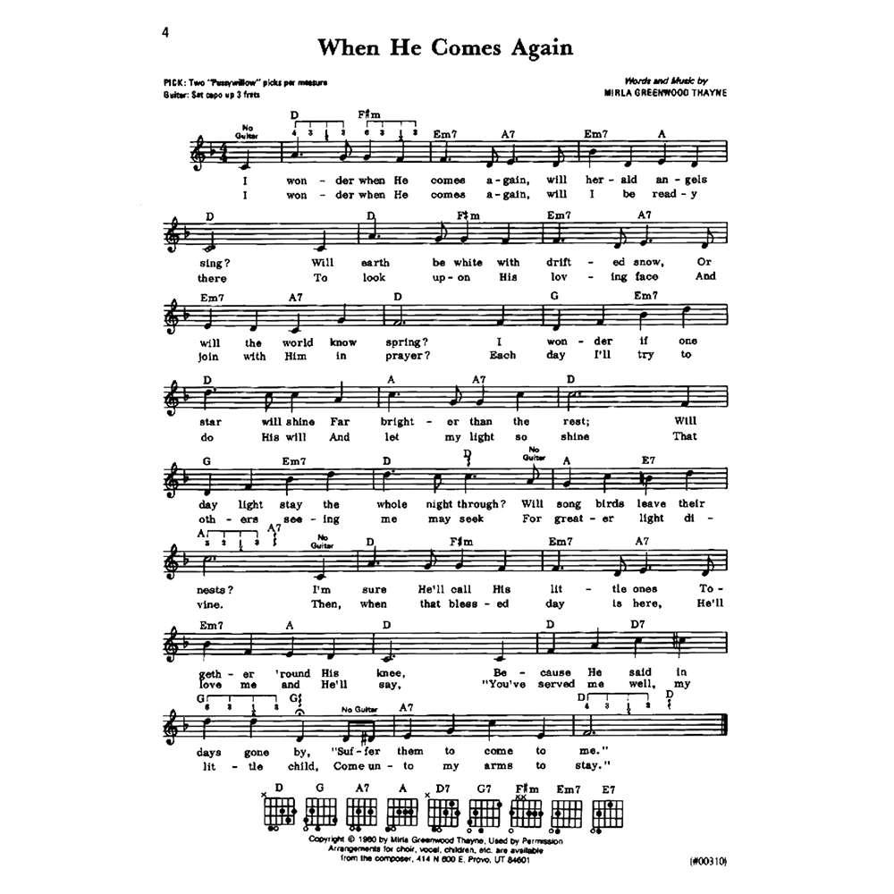The Mormon Guitar Songbook, Vol. 2, , large image number 1