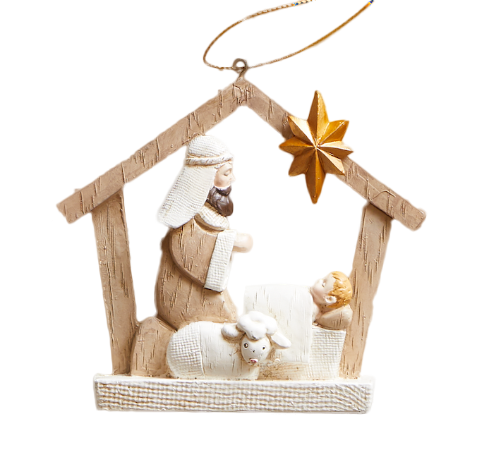 Shepherd with Baby Jesus Ornament, , large