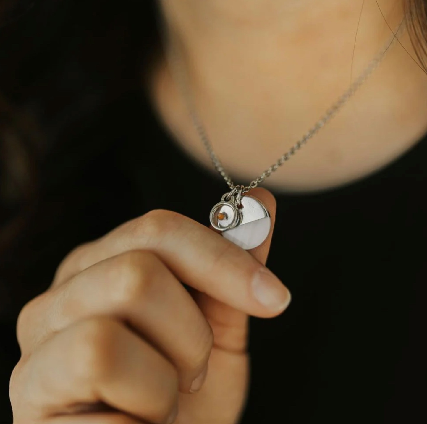 Mustard Seed Dipped Necklace, , large