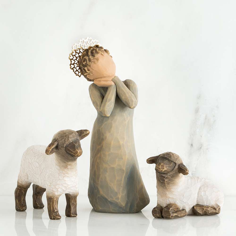 Willow Tree Little Shepherdess Resin Nativity Figurines, , large