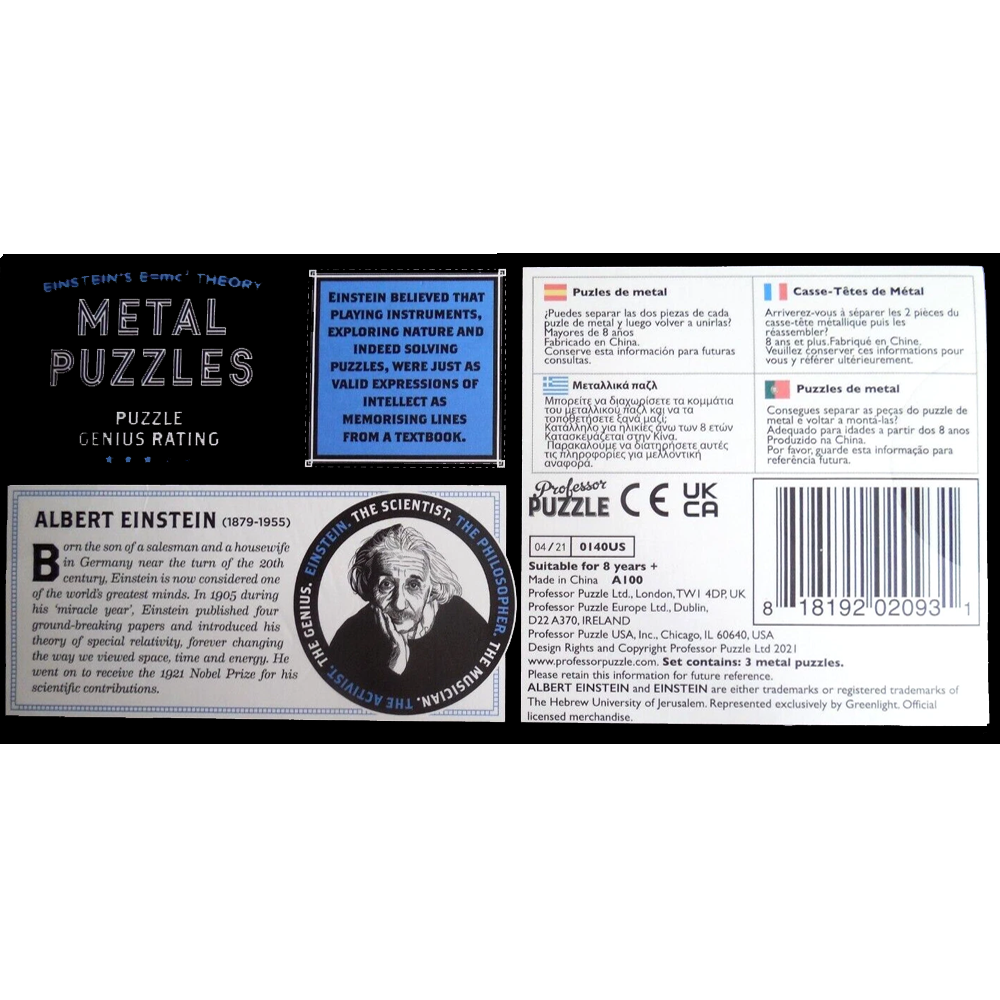 Einstein's Metal Puzzle, , large