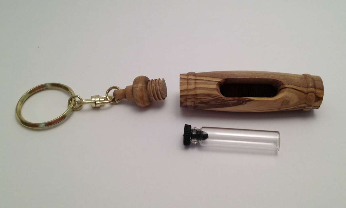 Olive Wood Oil Vial, , large