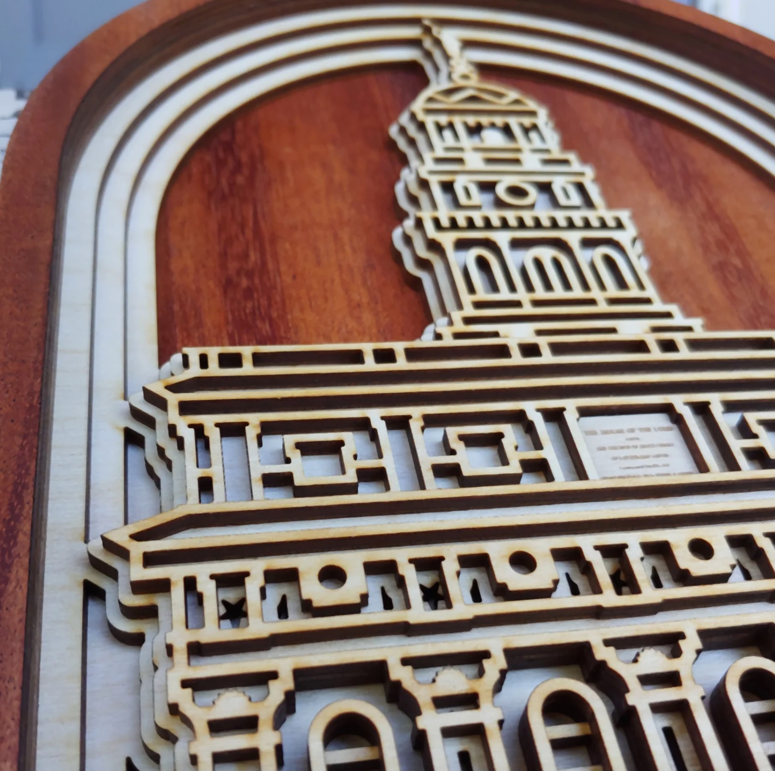 Nauvoo Temple Layered Wood Plaque, , large
