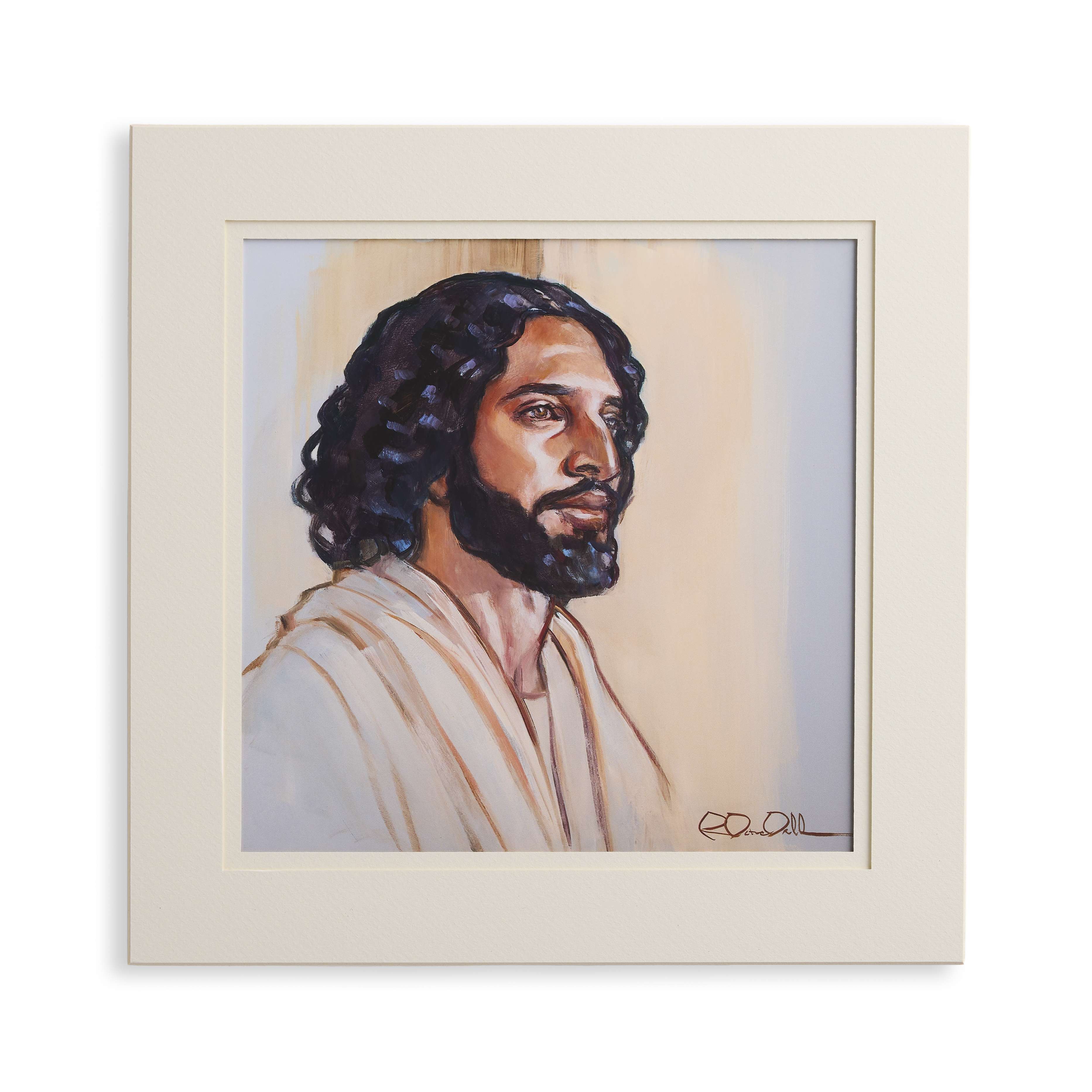 Oil Study of Christ (12x12 Matted Paper Print), , large image number 0