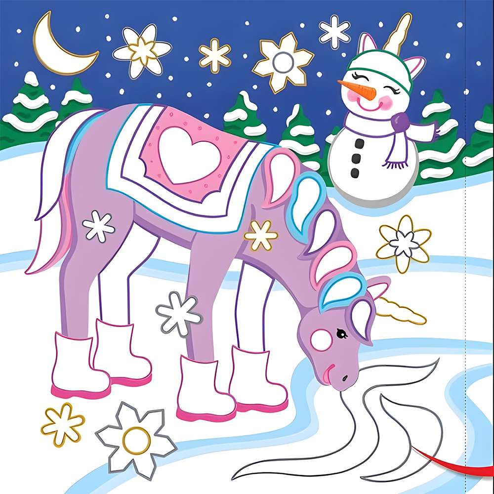 Color-By-Foil Sticker Book Unicorns, , large
