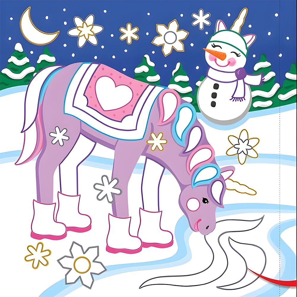 Color-By-Foil Sticker Book Unicorns, , large
