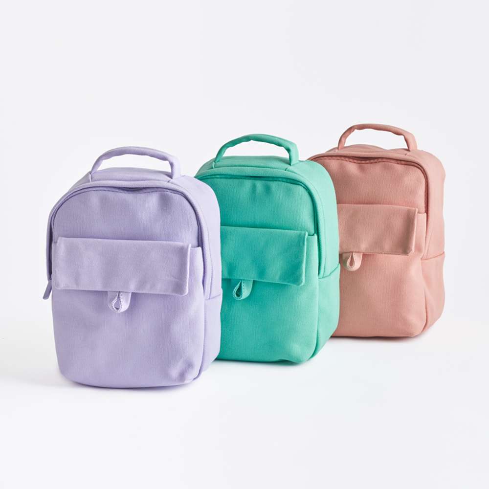 canvas mini backpack Water Repellent With a 16 L capacity and compact size of 42 31 11 cm Backpacks: Mini, Travel, School and