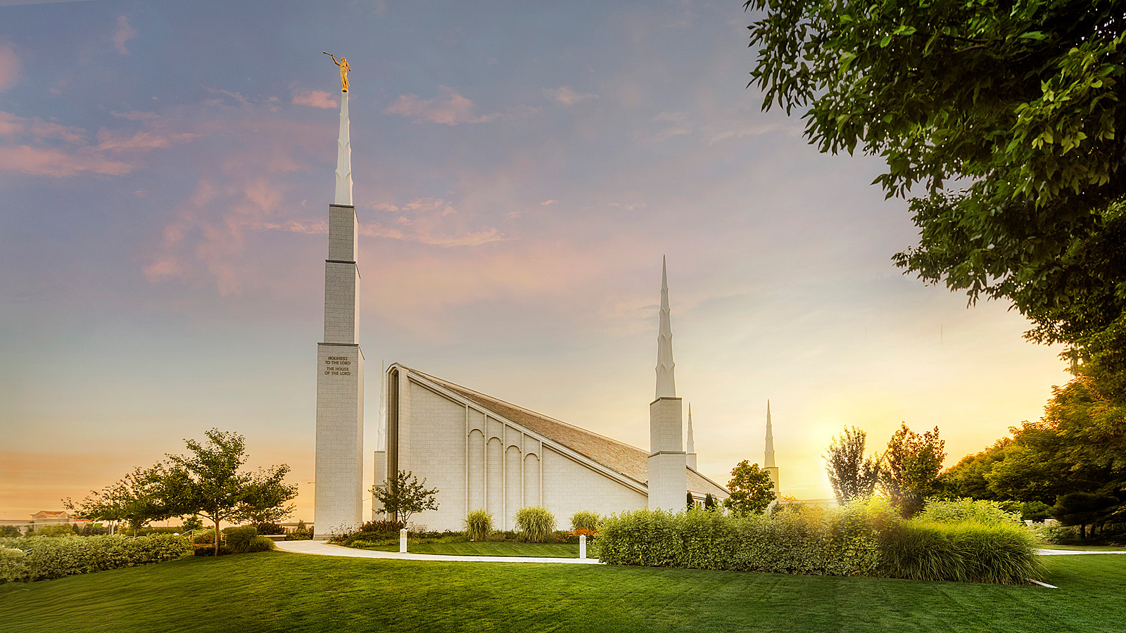 Boise Idaho Temple, Fire of the Covenant Series (25x43 Framed Canvas Print), , large