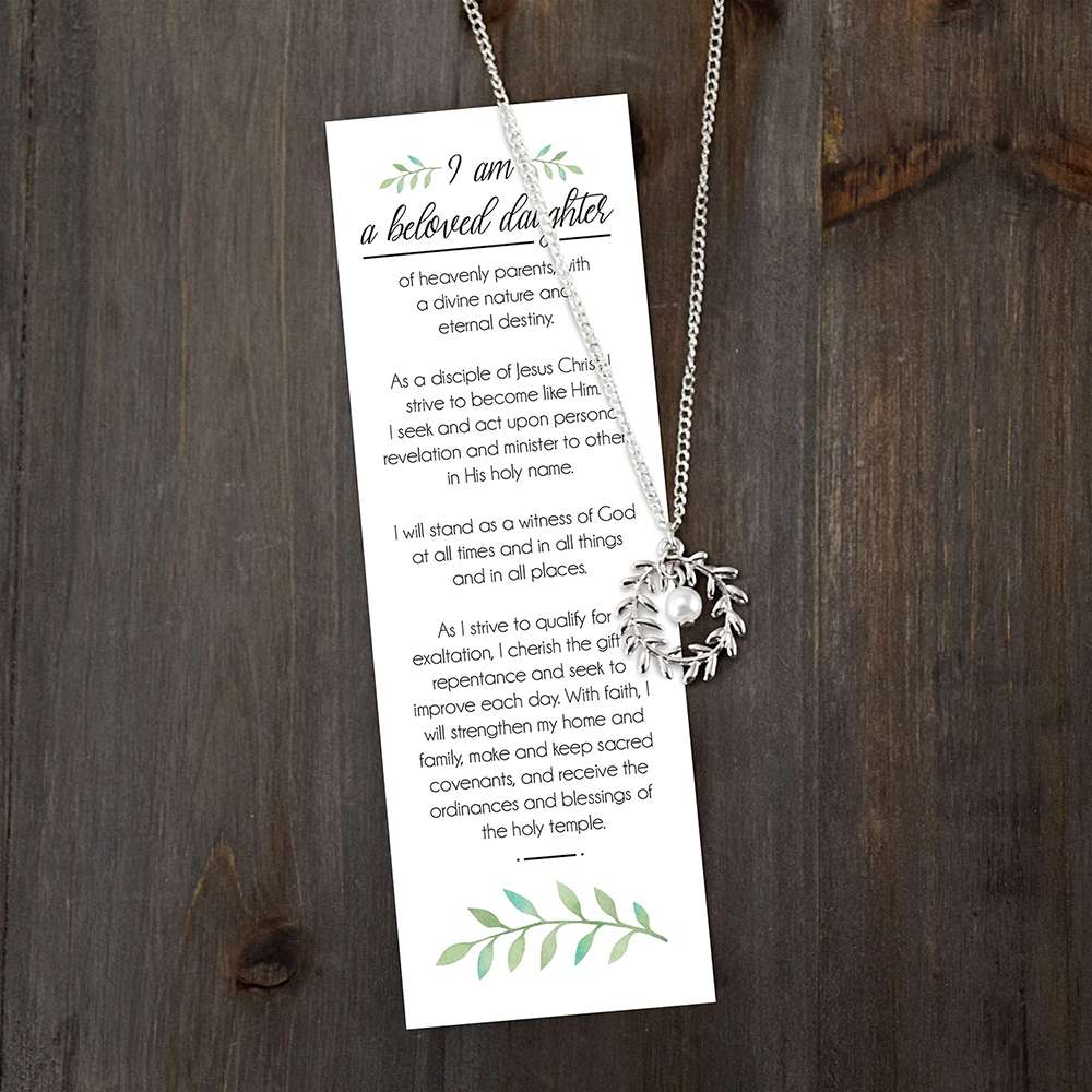 Young Women Theme Bookmark with Necklace, , large