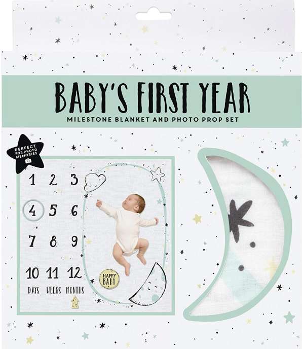 Little Dreamer Milestones Blanket, , large image number 1