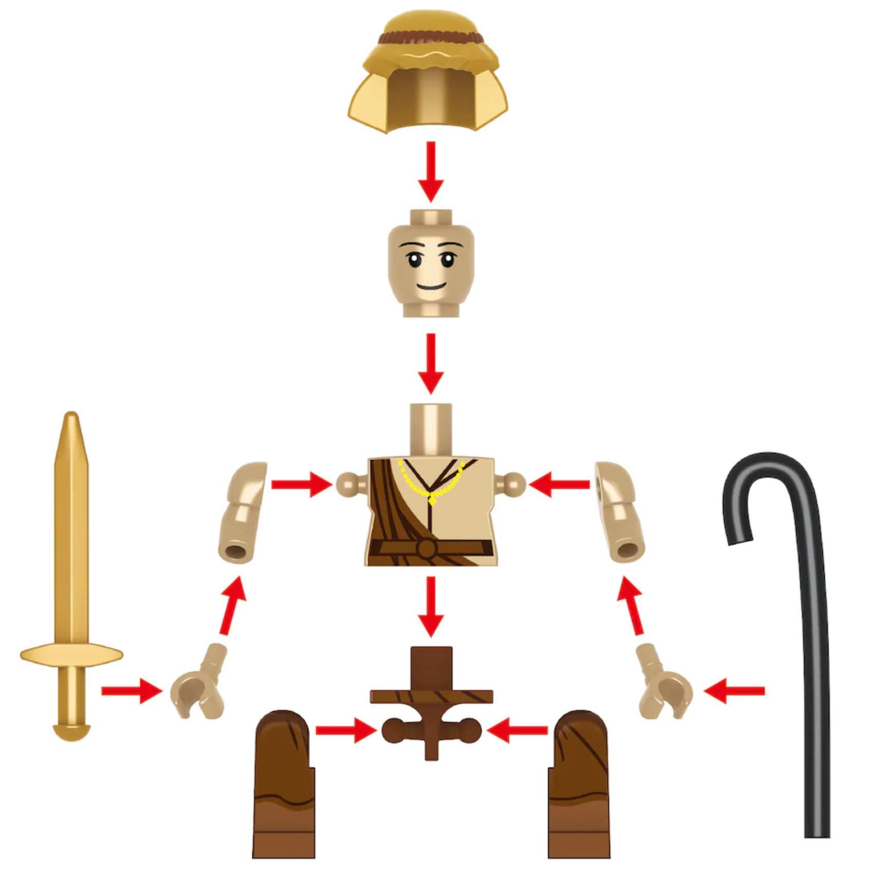 Ammon Figurine Brick Set, , large