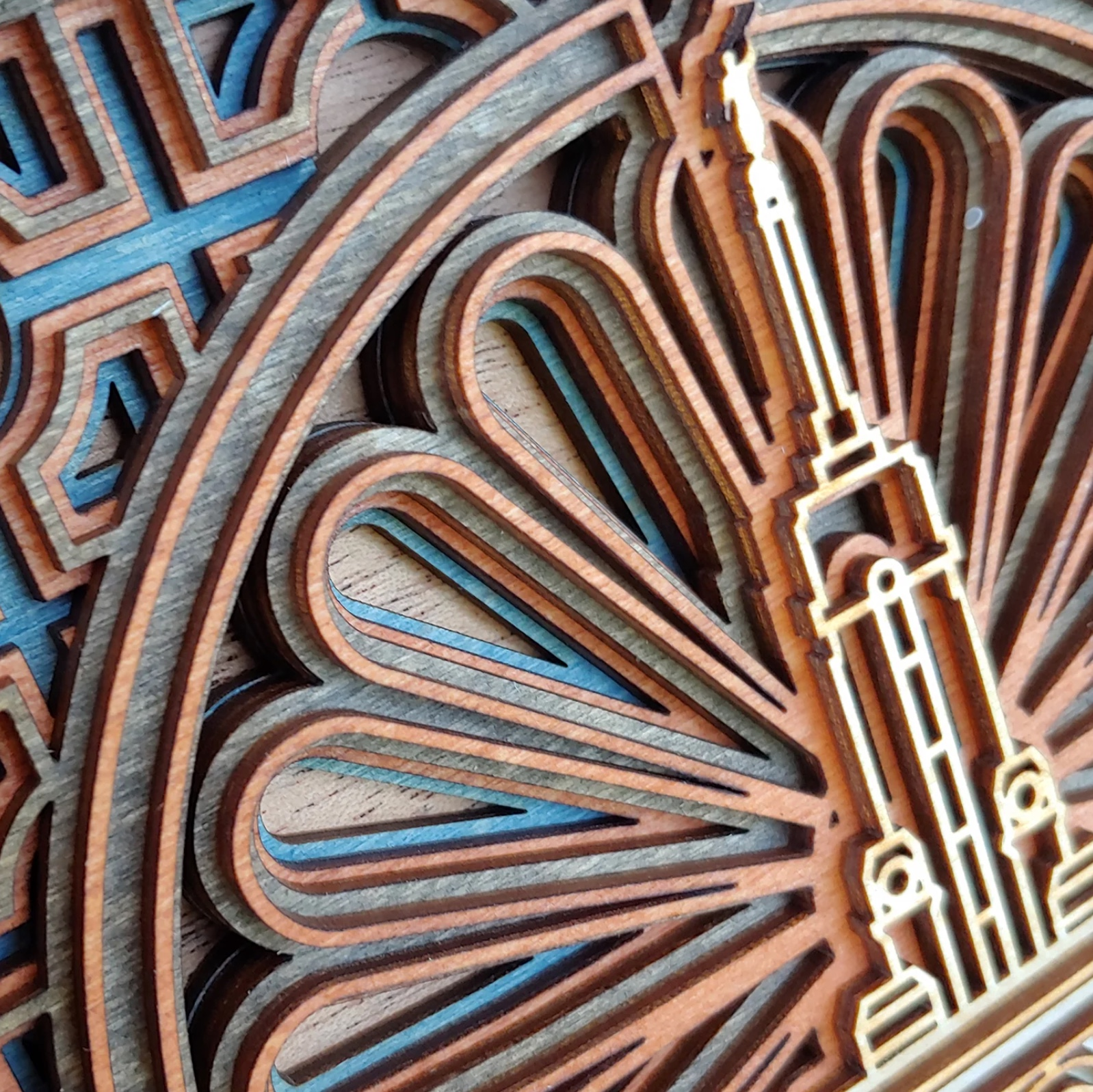 Mt. Timpanogos Utah Temple Layered Wood Plaque, , large