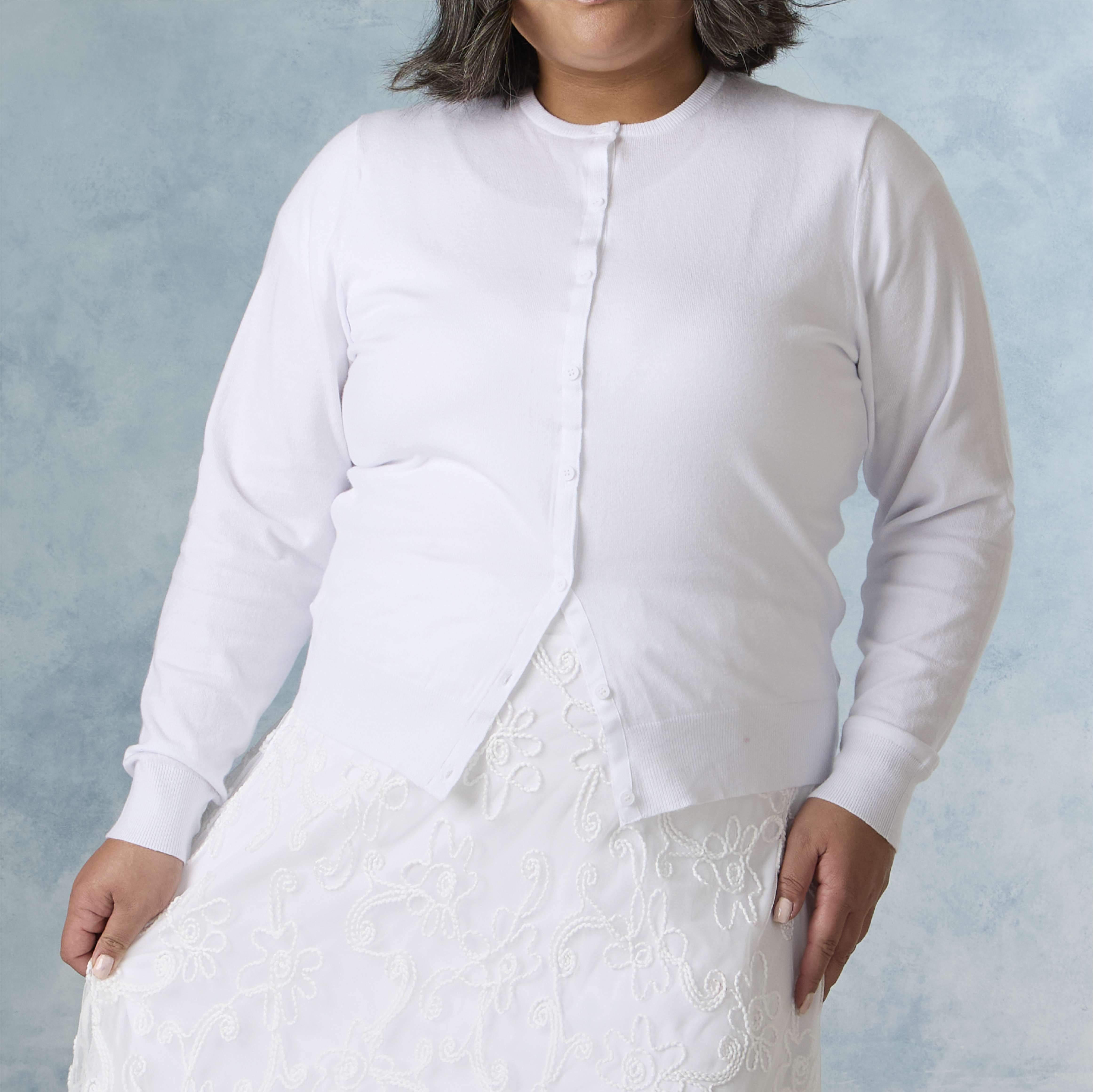 Ensley White Temple Sweater, , large