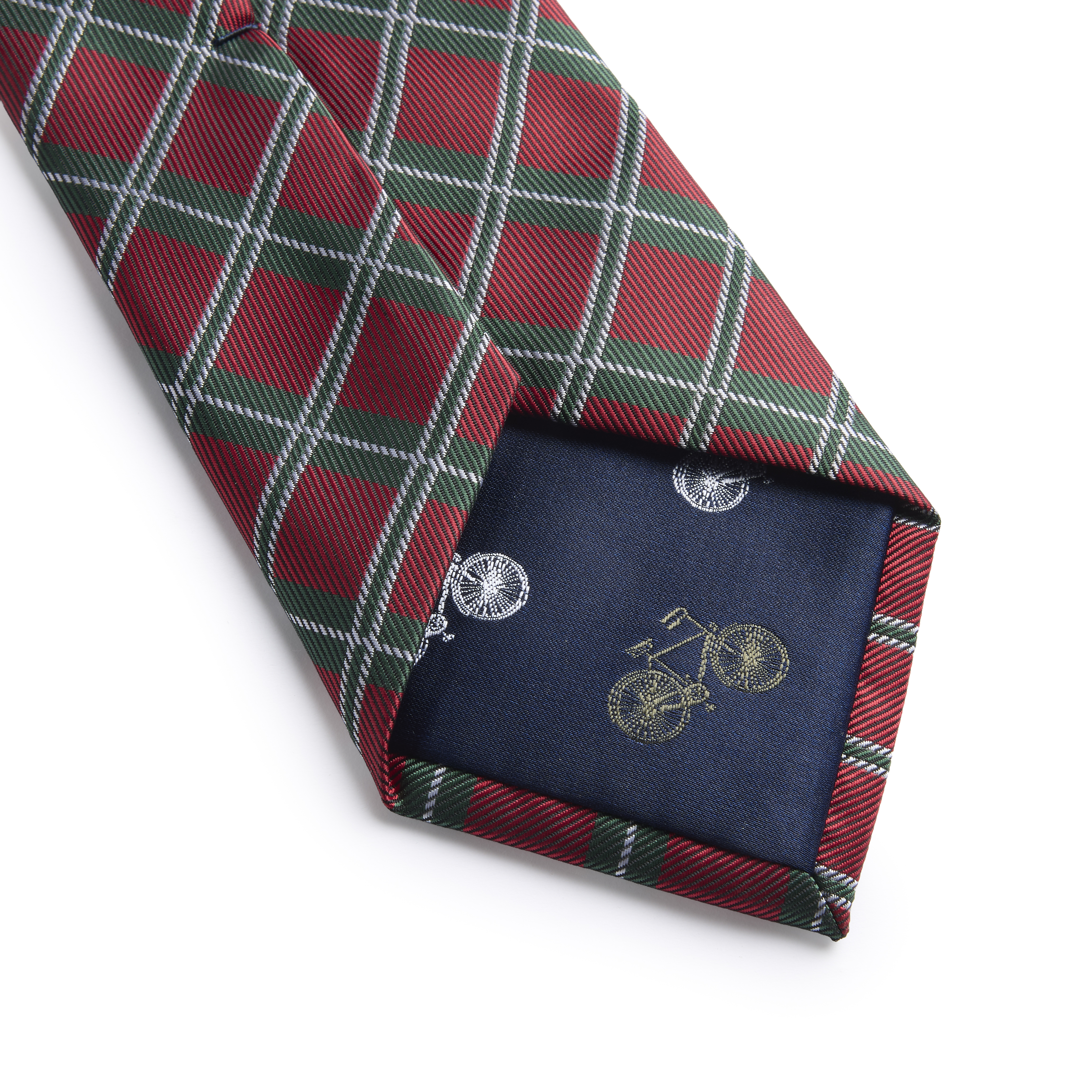 Men's Christmas Plaid Polyester Necktie, , large