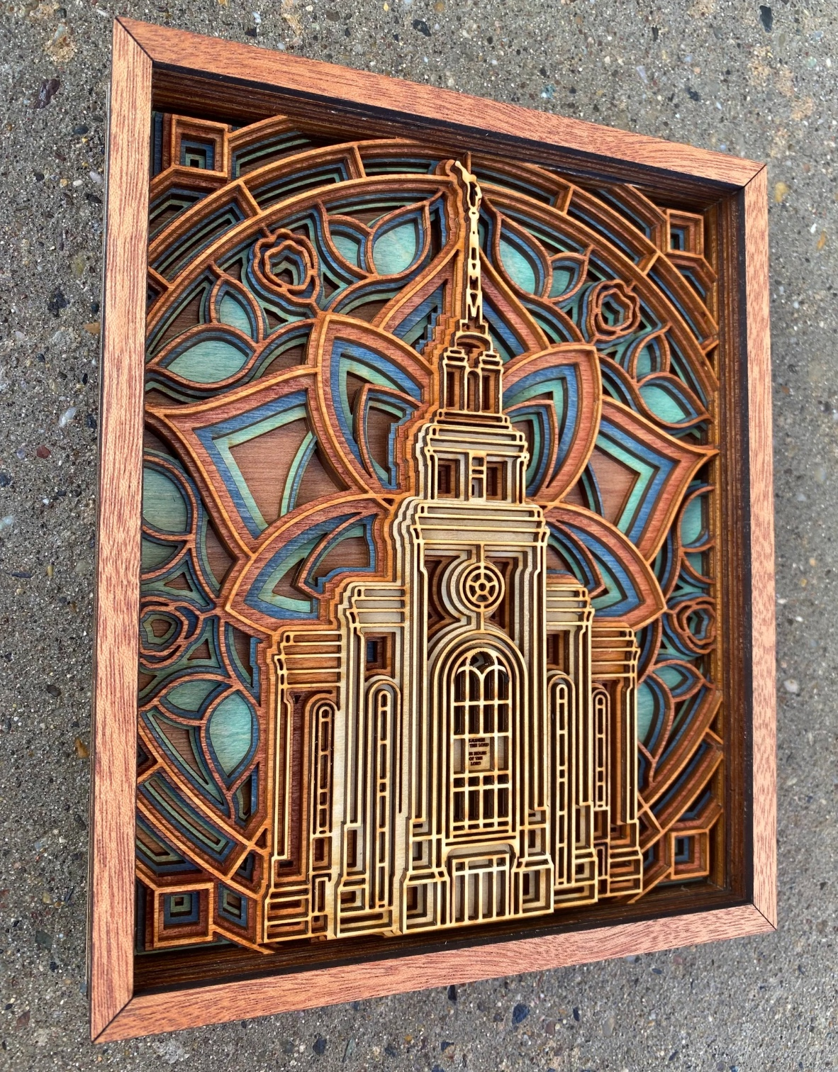 Layton Utah Temple Layered Wood Plaque, , large image number 2
