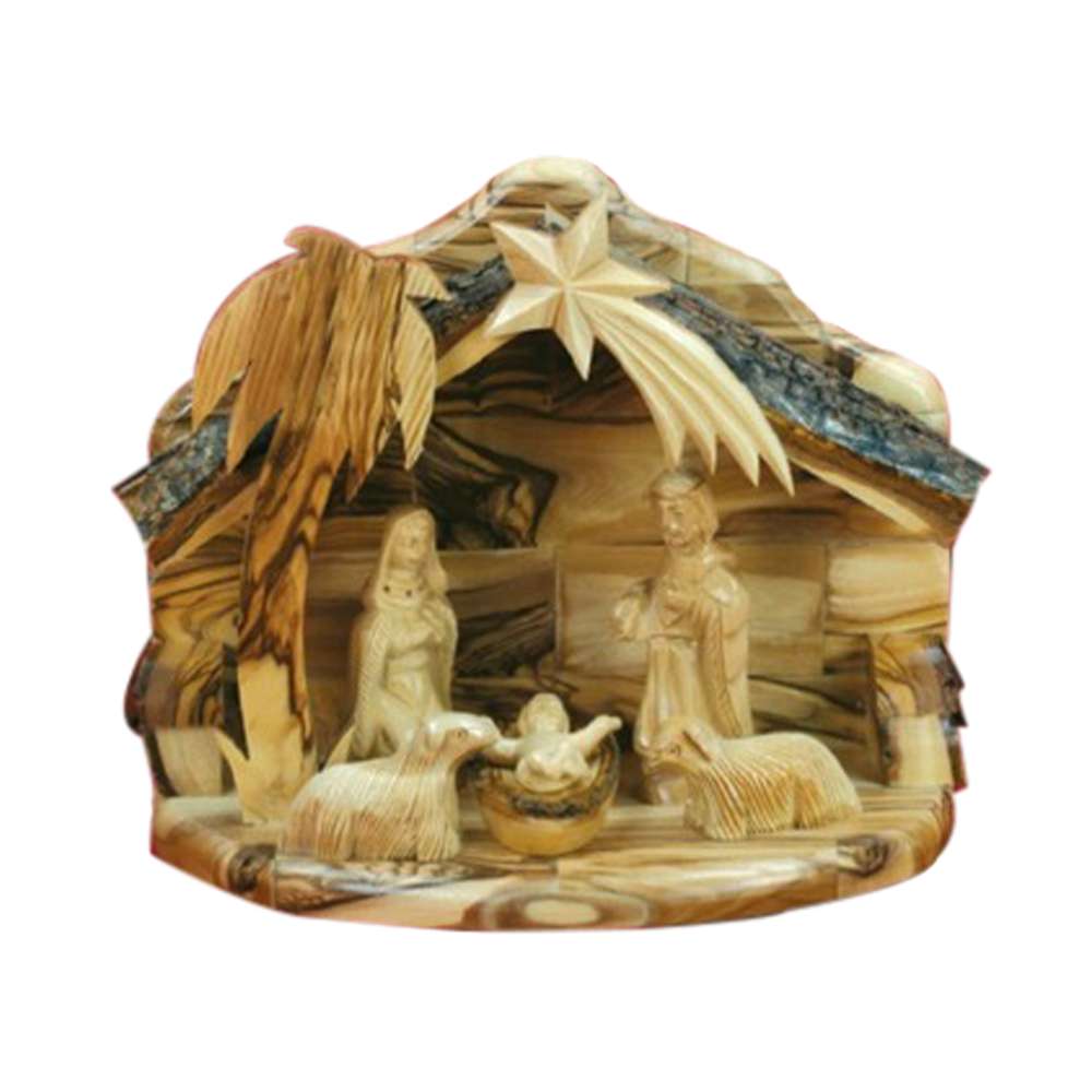 Holy Family Olive Wood Nativity Figurine