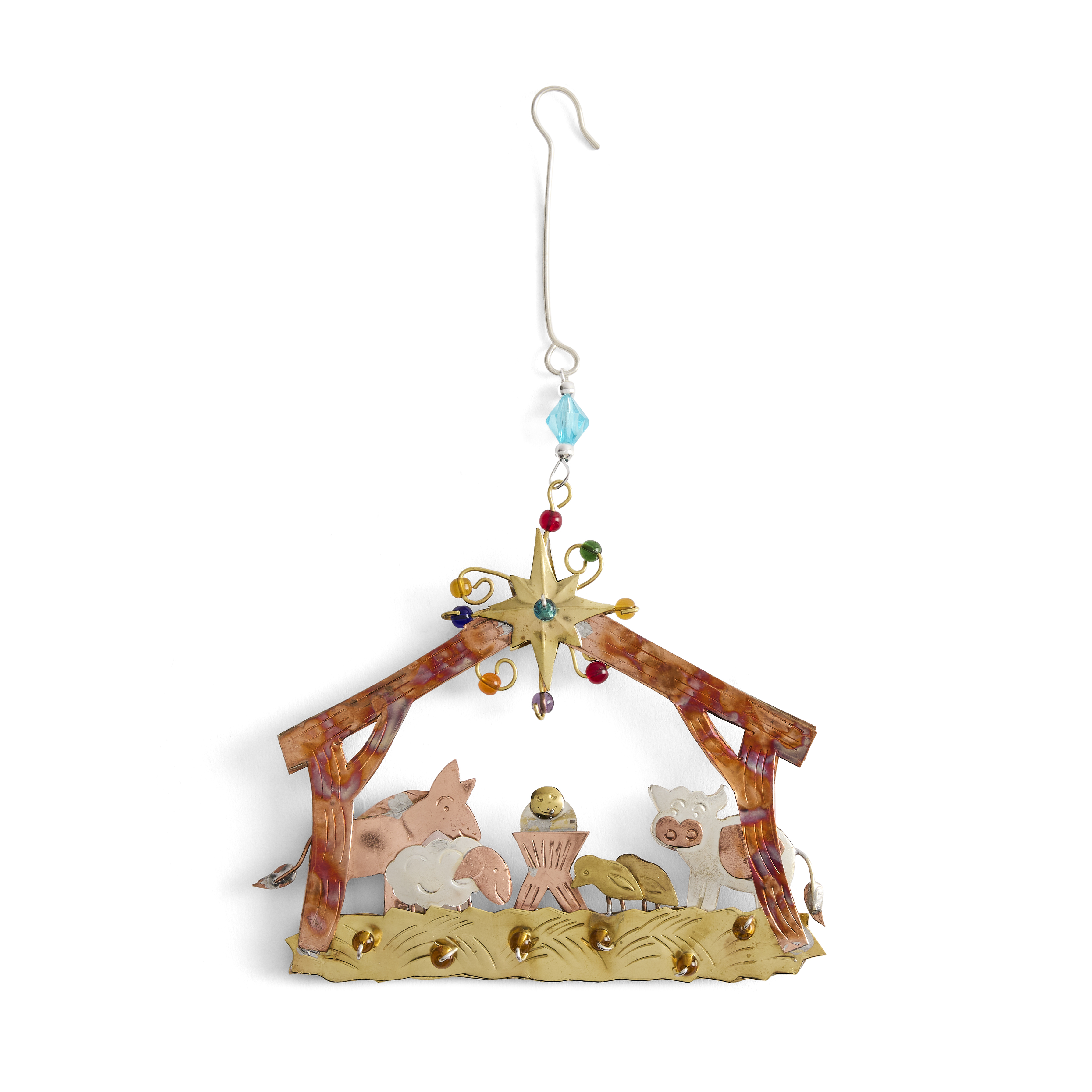 Farm Animal Manger Ornament, , large